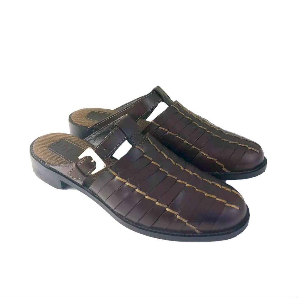 Unisa Slip On Huarache Shoes Leather Brown Sz 6